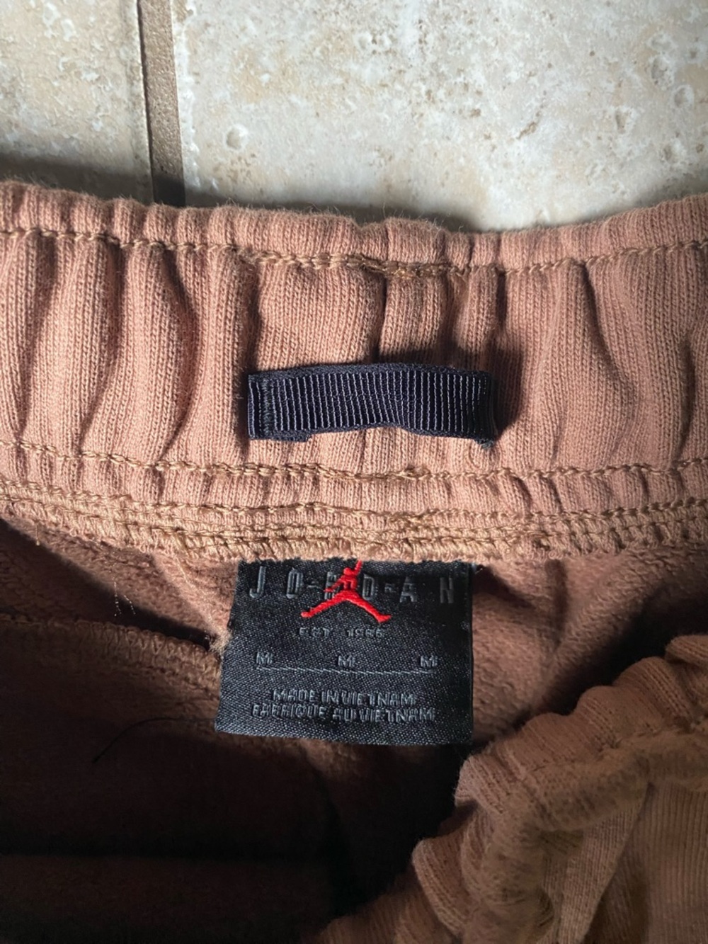 JORDAN ESSENTIAL STATEMENT FLEECE PANTS BROWN MEN'S SZ M, New Without Tags - Picture 2 of 6